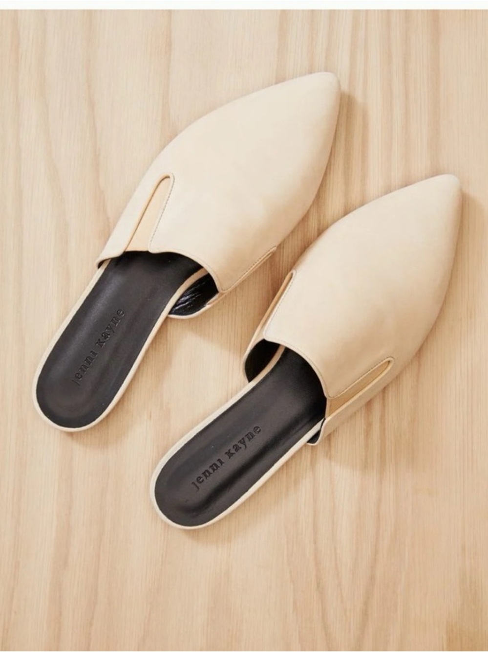Jenni Kayne Mules beige off white leather size 39, 8.5